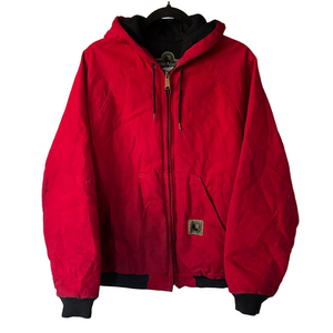 Vintage Berne Apparel Red Canvas Work Bomber Jacket